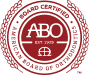 Red ABO American Board of Orthodontics Badge